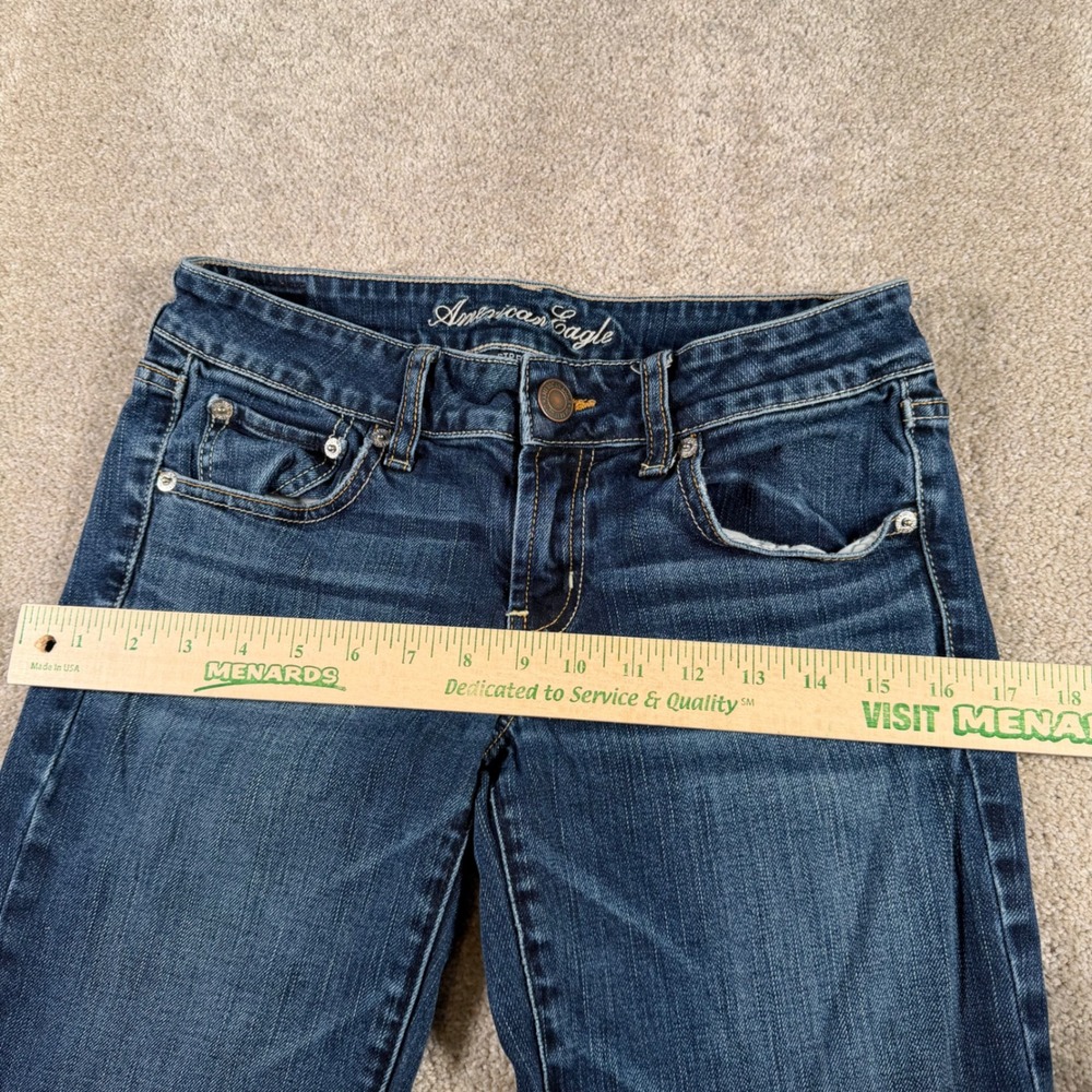 American Eagle Favorite Boyfriend Jeans Womens 6 (FITS 28x30) Blue READ - Picture 11 of 14